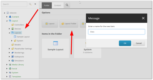 Sitecore Layout Folder Structure