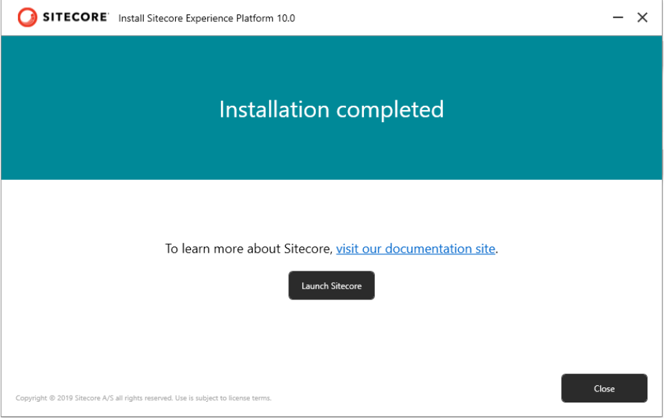 Sitecore Installtion Success